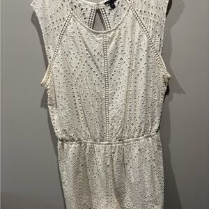 American Eagle Outfitters Cream Sheath Dress Sleeveless Backless